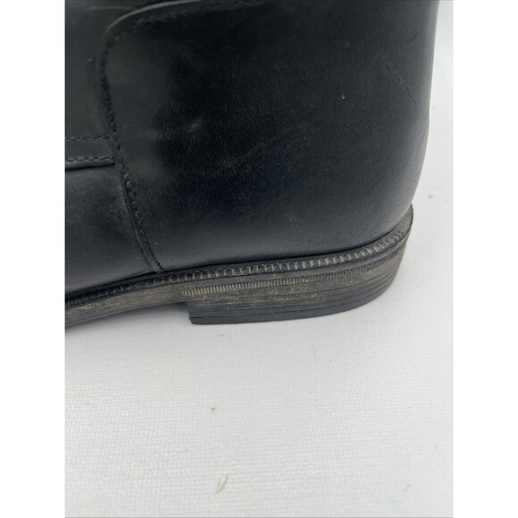 Tall Black Leather Motorcycle / Equestrian Boots Men Sz 39 XL HB Soubirac France main image 9